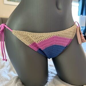Victoria’s Secret Crochet Side Tie Swim Bottoms NWT L
